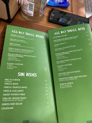 Menu July 2023  at The Dublin House in Zwolle