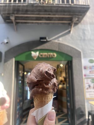 Chocolate orange & GF cone   at Cento Gelato Artigianale Italiano in Naples