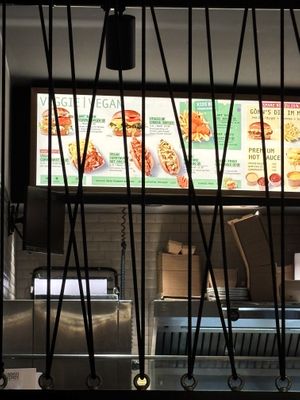 Vegan options shown large!   at Pommes Freunde Passau City in Passau