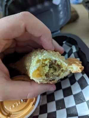 Empanada inside at Planta Rebelde in Houston