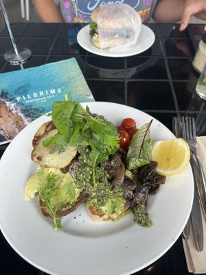   at Pilgrims Vegetarian Cafe in Milton