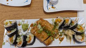 Vegan rolls at Keep It Rollin in Rochester