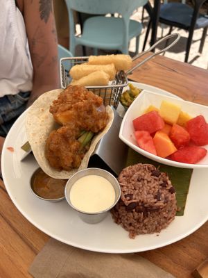 Very good platter. Cauliflower was awesomee  at Coco Loco in Playa Flamingo