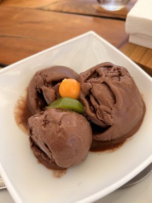 Amazing house made vegan ice creamm  at Coco Loco in Playa Flamingo