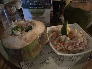 Coconut rice with vegetables to die for.  at Coco Loco in Playa Flamingo