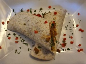 Special of the day. Vegan burrito. at Barca in Bucharest