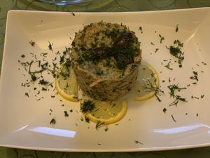 Mushroom terrine  at Barca in Bucharest