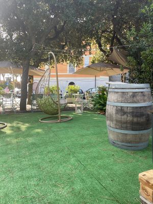 Outdoor seating  at Gagu Cafe in Orbetello