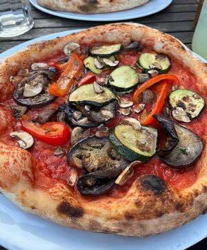 Vegetarische Pizza ohne Käse   at Casa Negri in Herzogenaurach