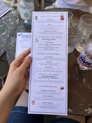 Menu June 2025  at Rivarno Café in Florence