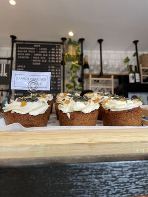 Vegan carrot cake   at Mjölk in Bath