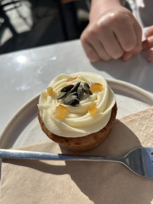 Vegan carrot cake  at Mjölk in Bath