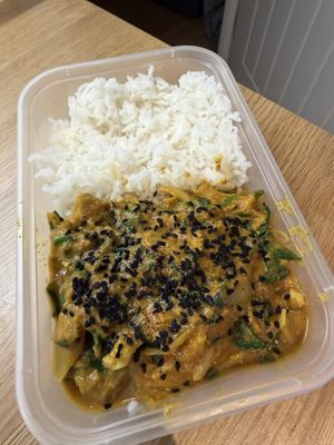 THIS™ Rich & Creamy Chick'n Saag Masala with Basmati Rice  at Grubby in East London