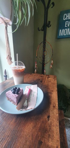 Cake & coffee at Active Wellness Cafe in Manchester