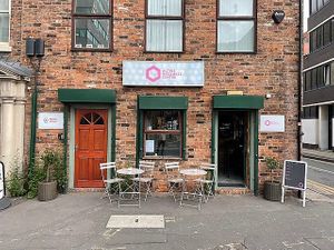 Shop front at Active Wellness Cafe in Manchester