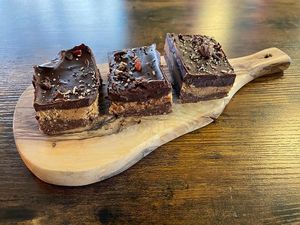 glute free raw vegan cake - coconut and cacao at Active Wellness Cafe in Manchester
