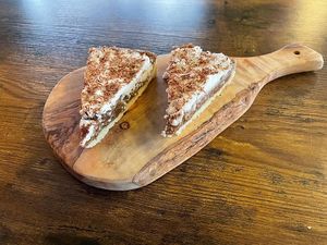 gluten free raw vegan banoffi cake at Active Wellness Cafe in Manchester