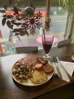 Full English breakfastt  at Active Wellness Cafe in Manchester