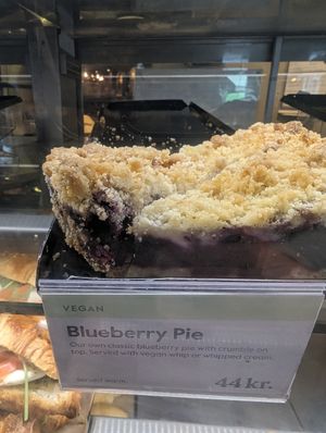 Blueberry pie at Espresso House - Kongens Nytorv in Copenhagen