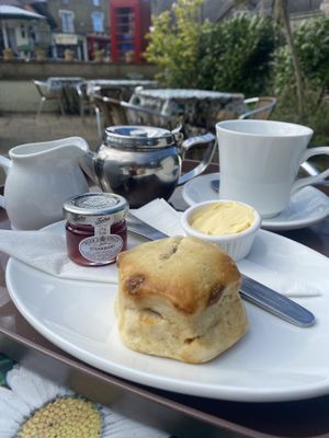 Vegan scone   at Pencil Cottage in Shanklin