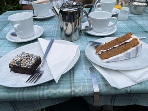 Chocolate brownie  at Pencil Cottage in Shanklin