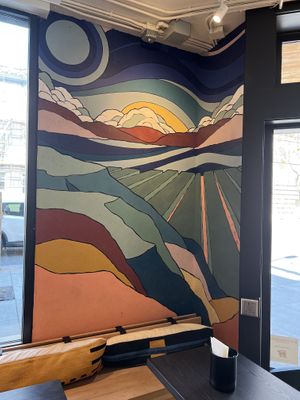 Interior wall  at Rad Radish in San Francisco