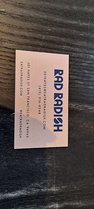  at Rad Radish in San Francisco