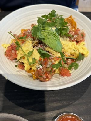 Chilaquiles. Spicy but very good flavor.  at Rad Radish in San Francisco