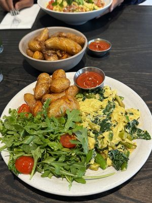 Scramble with extra fingerling potatoes. Delish  at Rad Radish in San Francisco