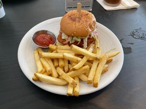 Spicy Crispy Chicken with Fries ($20) at Rad Radish in San Francisco