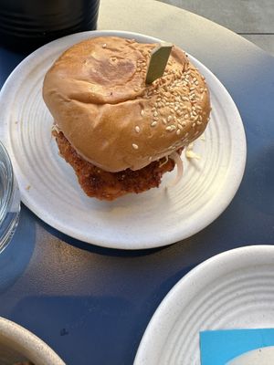 Chicken burgerrs  at Rad Radish in San Francisco