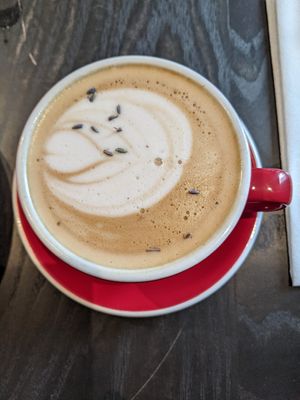 Lavender latte at Rad Radish in San Francisco