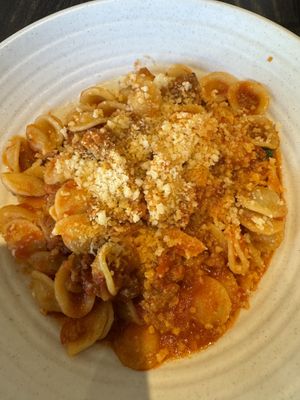Orecchiette & Spicy Sausage Arrabbiata  at Rad Radish in San Francisco