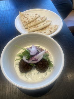 Falafel with pita  at Rad Radish in San Francisco