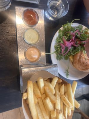 Fries and b fast sando  at Rad Radish in San Francisco