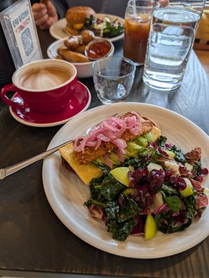 Avocado toast with a mocha at Rad Radish in San Francisco