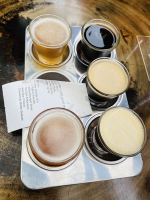 Beer flight  at Big Island Brewhaus in Waimea