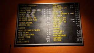 Menu, August 2022. at Brise Bar & Café in Curitiba