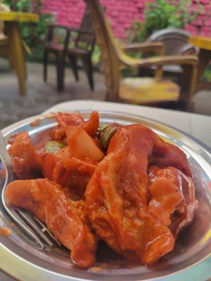 Chili Momos at Sabal Khaja Ghar in Kathmandu