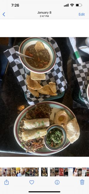 Veggie sampler platter  at Nunu's Mediterranean Cafe and Market in Oklahoma City