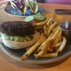 Vegan black bean burger  at Sunspot in Knoxville