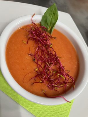 Gazpacho di anguria e basilico  at La Rotonda in Tirano
