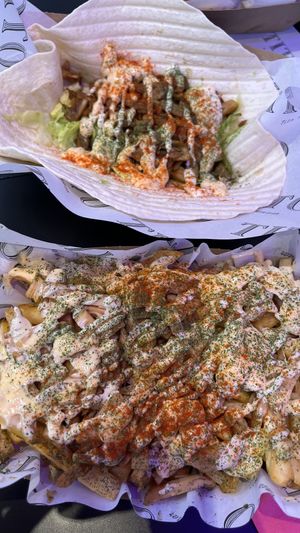 Vegan wrap & loaded fries  at Tito Alkmaar in Alkmaar