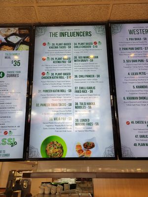 Menu at Tulsi Indian Eatery - Westwood in West Los Angeles