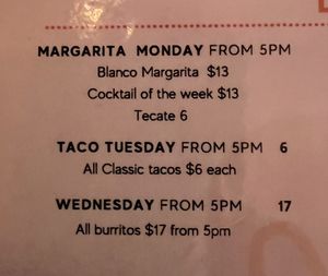 Daily Deals  at Hail Mary in Burleigh Heads