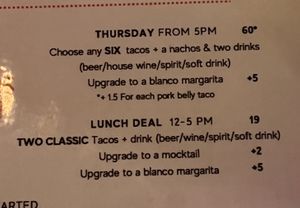 Daily Deals  at Hail Mary in Burleigh Heads