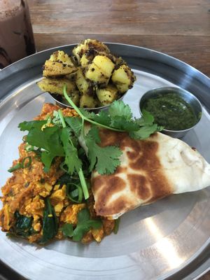 The Indian breakfast- I highly recommend  at Momo Wholefood in Newcastle