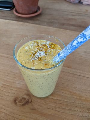 Momo lassi. Sorry, I'd already drunk some before I took the photo. 😁 at Momo Wholefood in Newcastle