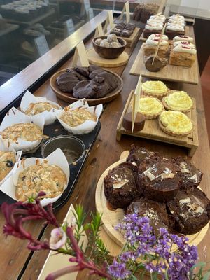 Baked fresh daily, all vegan   at Momo Wholefood in Newcastle