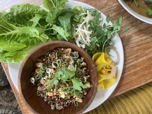 Tofu mushroom san choy bow   at Momo Wholefood in Newcastle